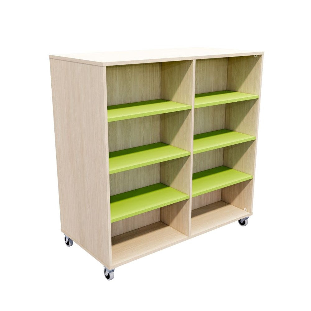 Forme Double-Sided Mobile Classroom Bookcase