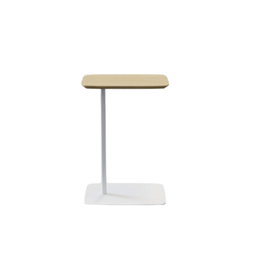 wood and white table