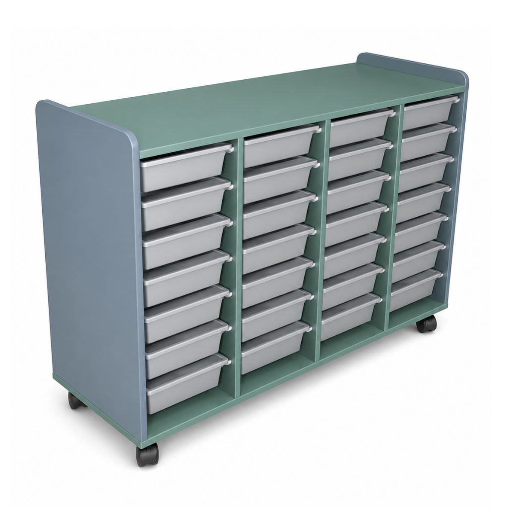Mobile Tote Storage Cabinet