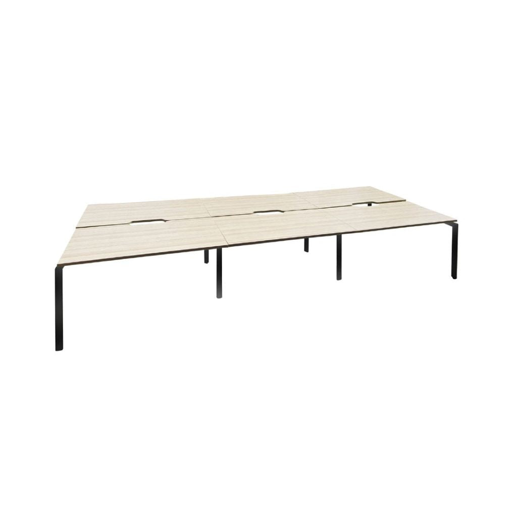 Mobel Novah 6-User Double-Sided Shared Desk