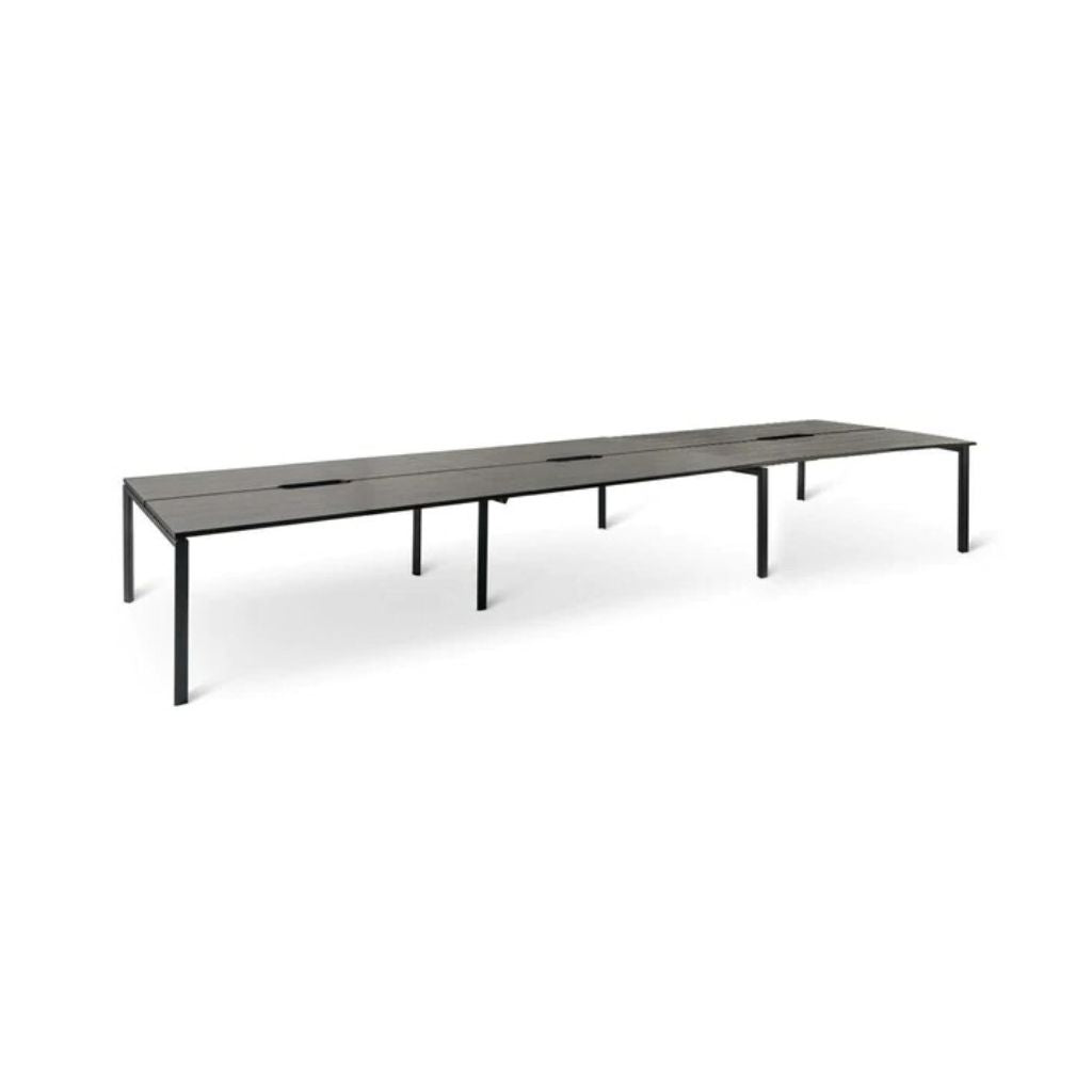 Mobel Novah 6-User Double-Sided Shared Desk