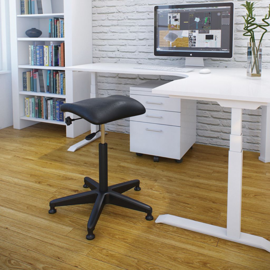 Buro Posturite Black Fabric Stool
