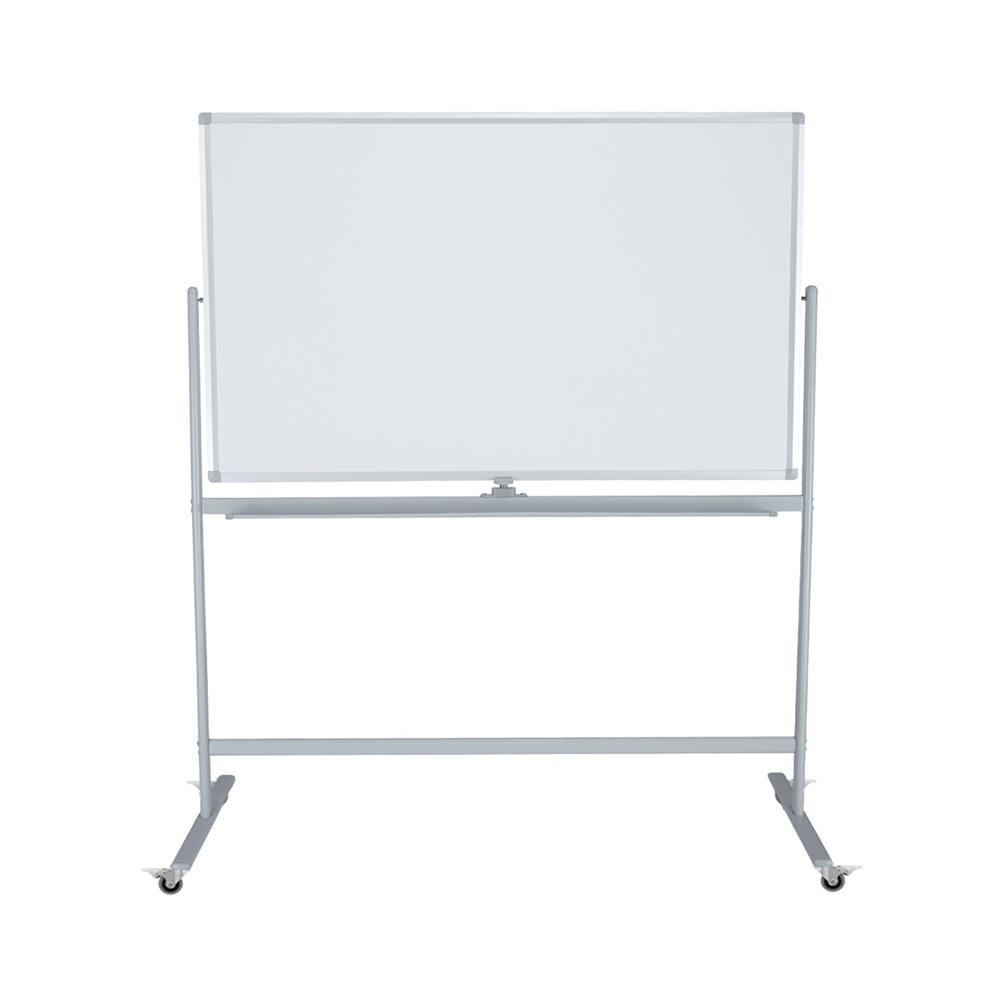 Whiteboard on a stand with wheels