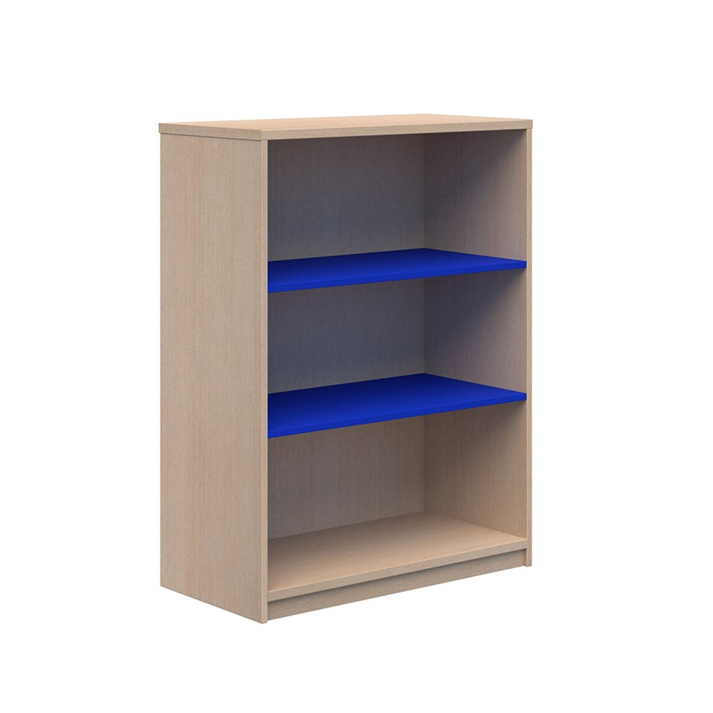 blue bookcase