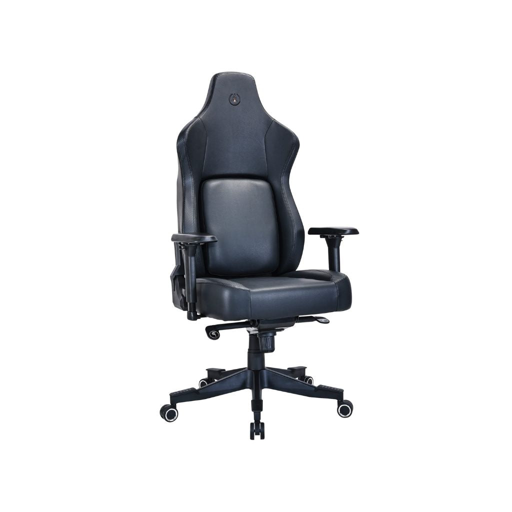Black office chair on a white background