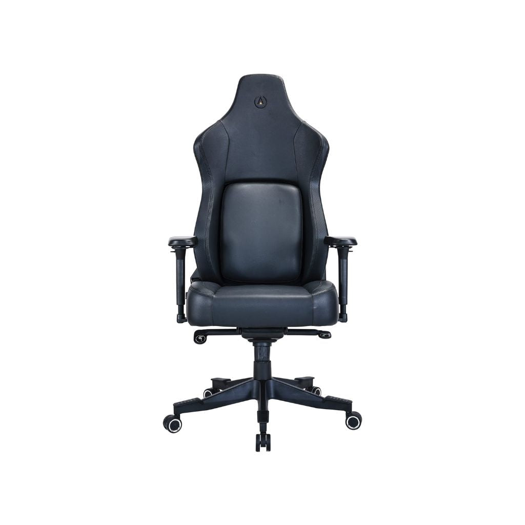 black leather gaming chair