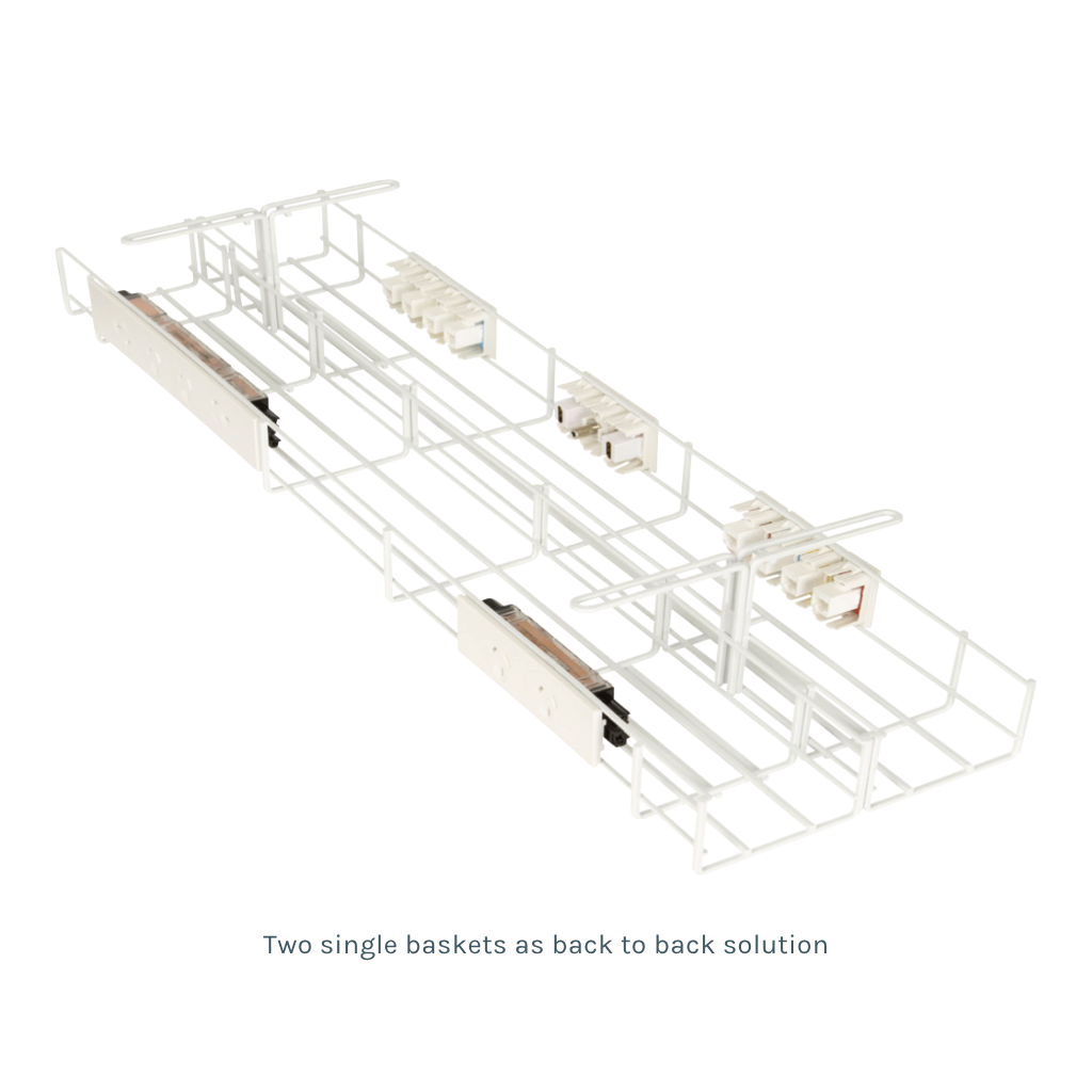 cable baskets side by side