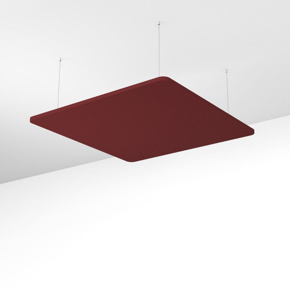 Red rectangular mat on a white background