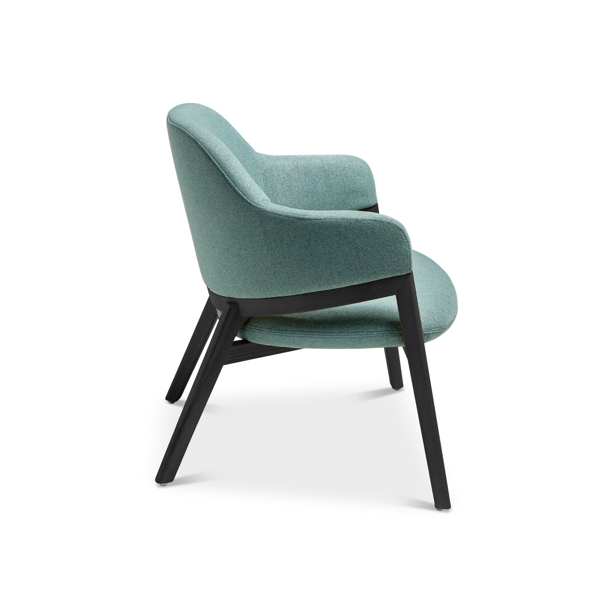 Mobel Hug Visitor Chair with Black Stained Ash Frame