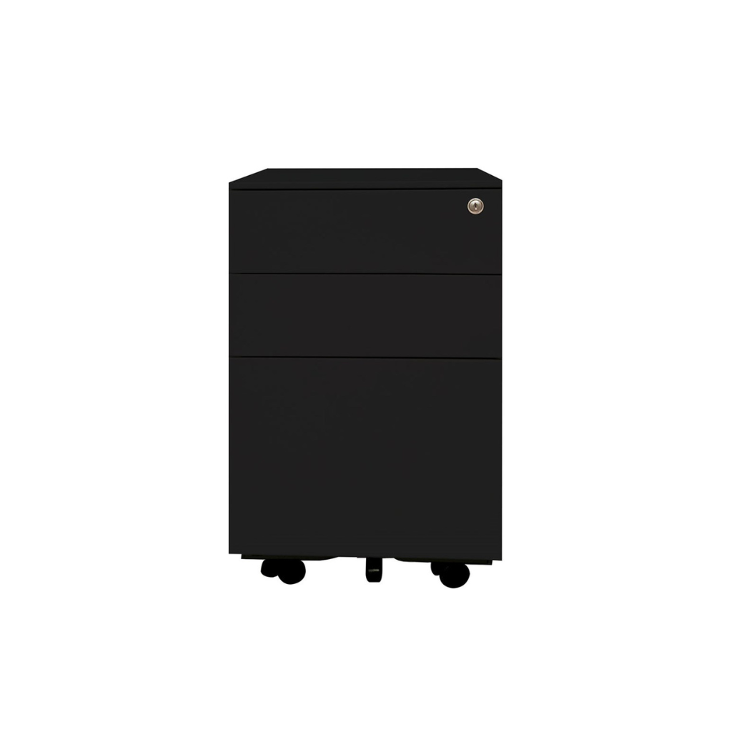 milano mobile drawers black