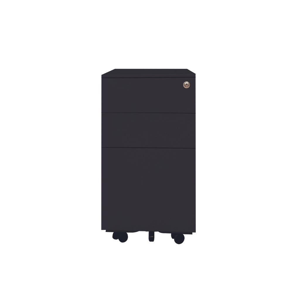 milano mobile drawers slimline black