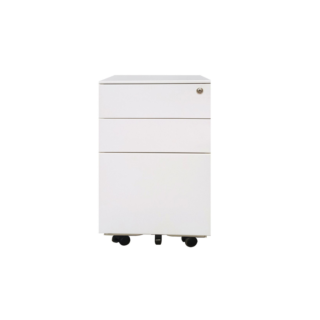 milano mobile drawers white