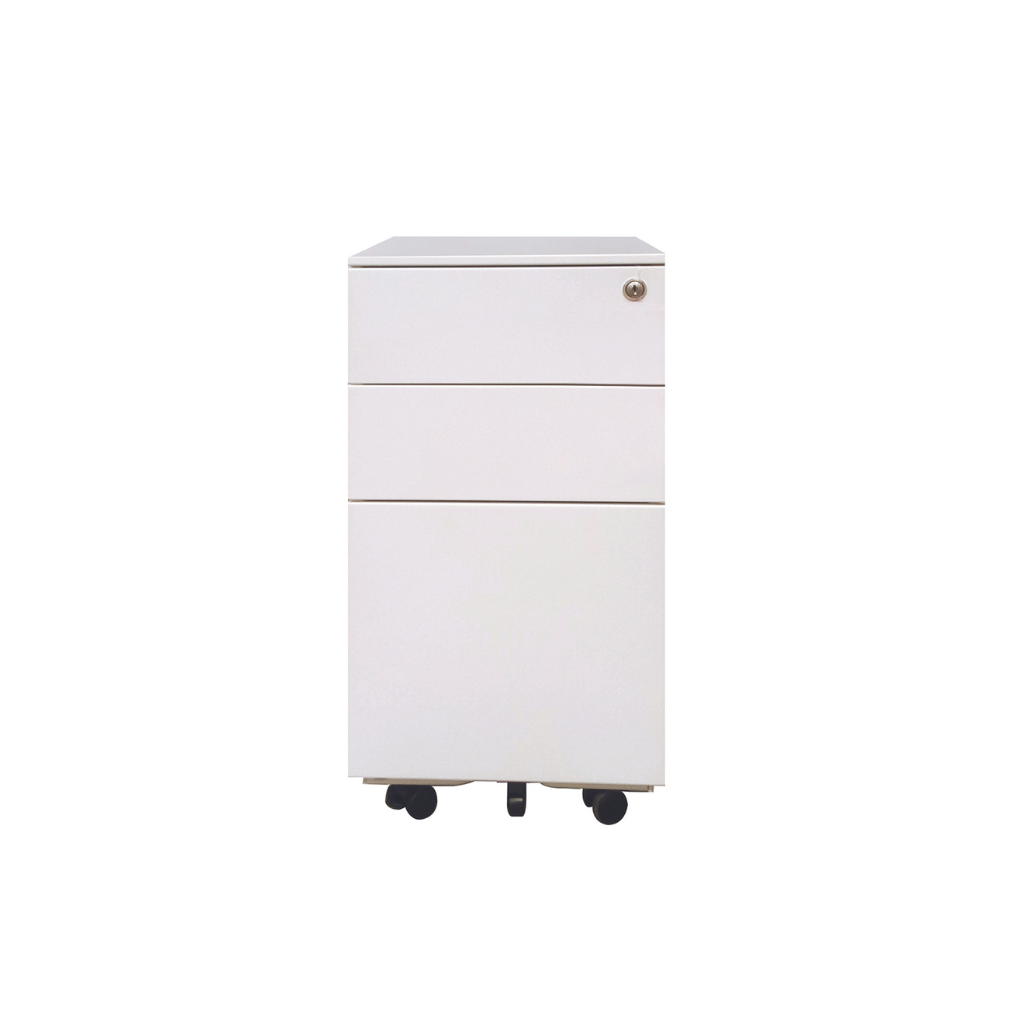 milano mobile drawers slimline white