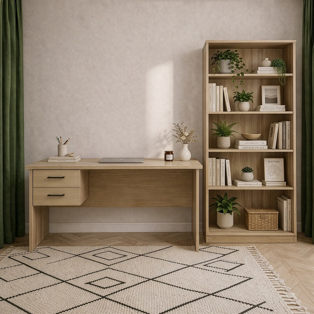 Mobel Oki Straight Desk with Drawers