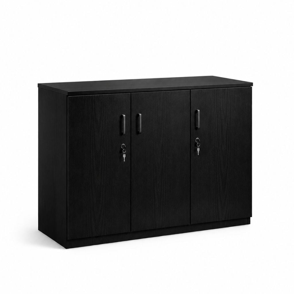 black lockable storage unit