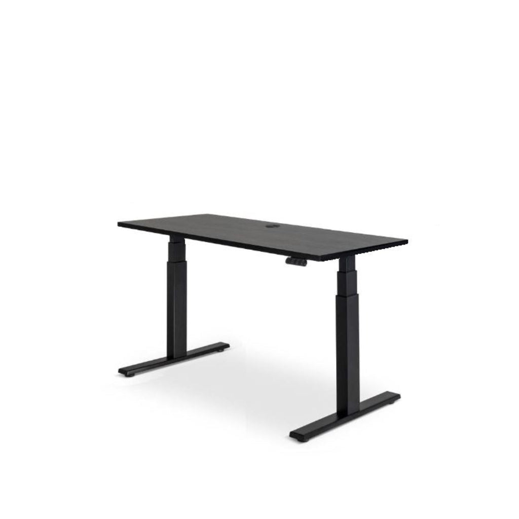 Black adjustable desk