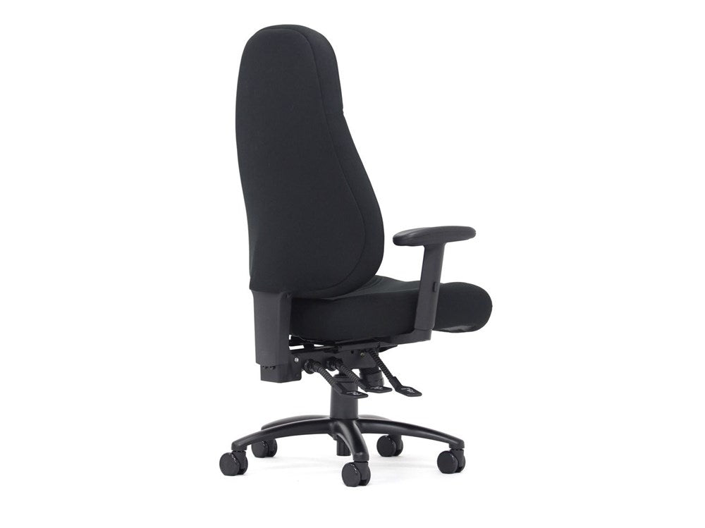 Black heavy duty fabric office chair