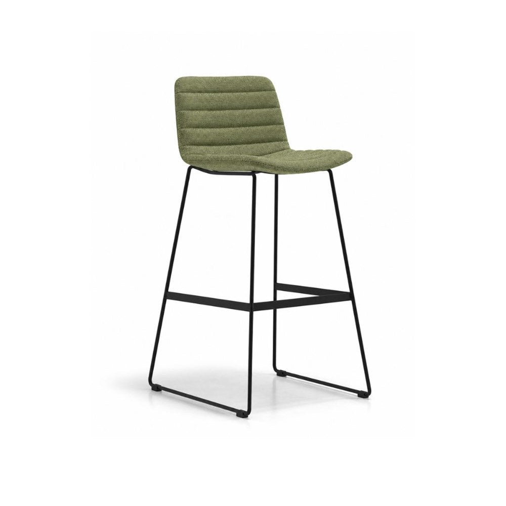 Mobel Maven Upholstered High Back Bar Stool