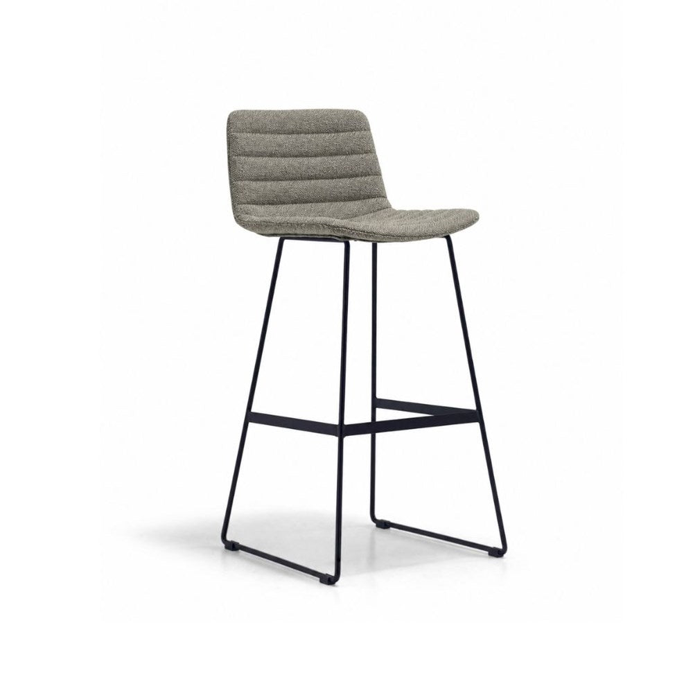 Mobel Maven Upholstered High Back Bar Stool
