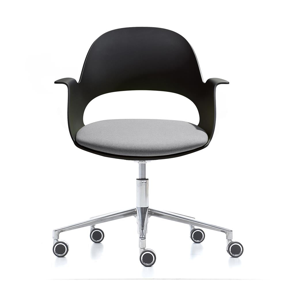 Mobel Alava Chair with Wheeled Chrome Base