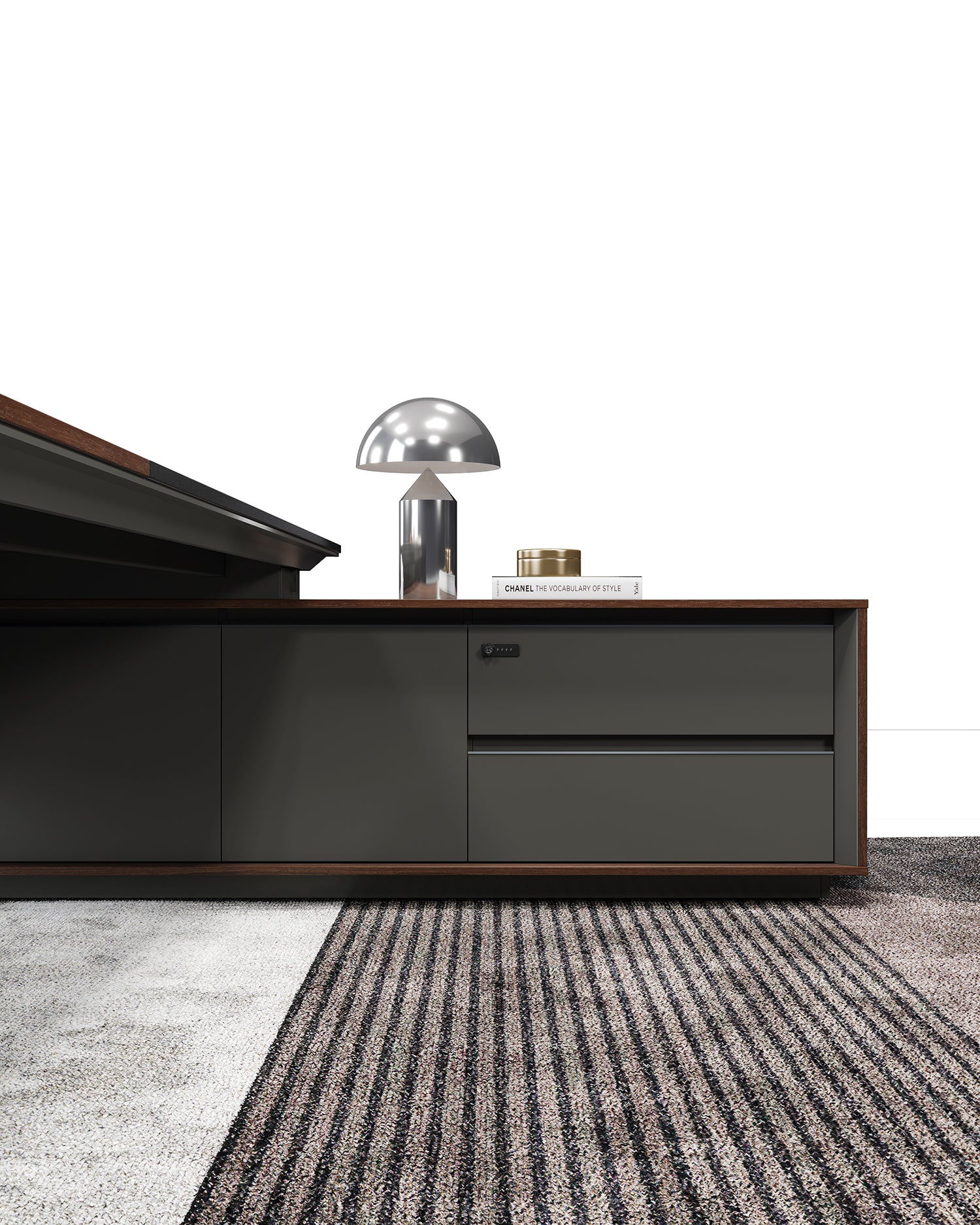 built in desk storage