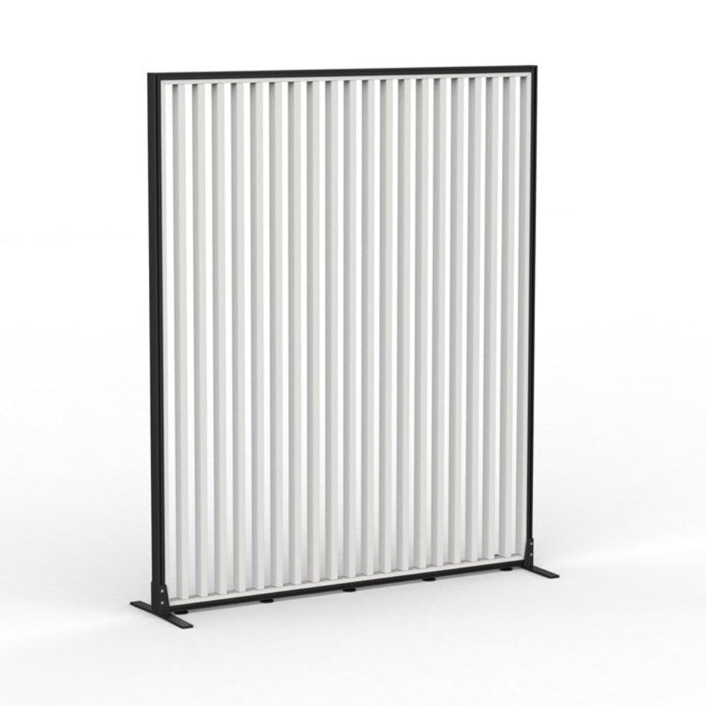 white slats black frame divider