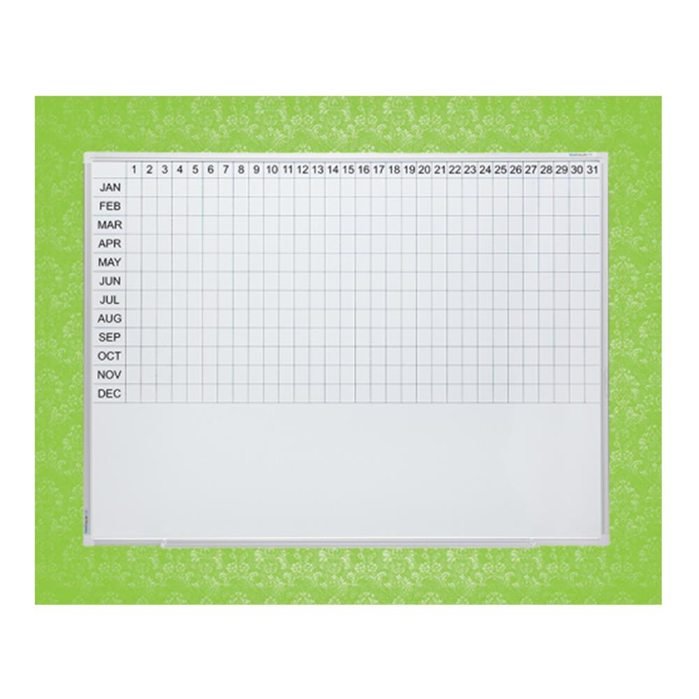 Year Planner Porcelain Magnetic Whiteboard