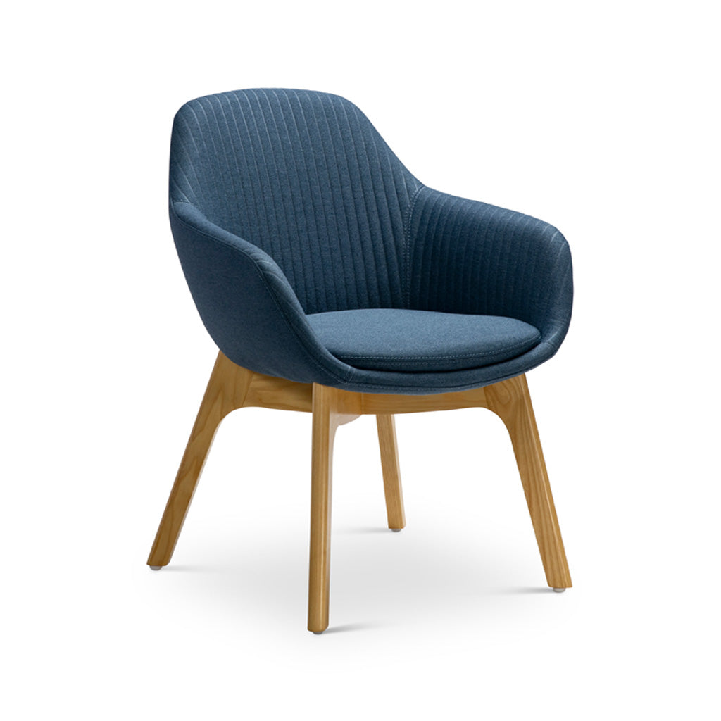 Mobel Ava Chair with Wood Leg Base