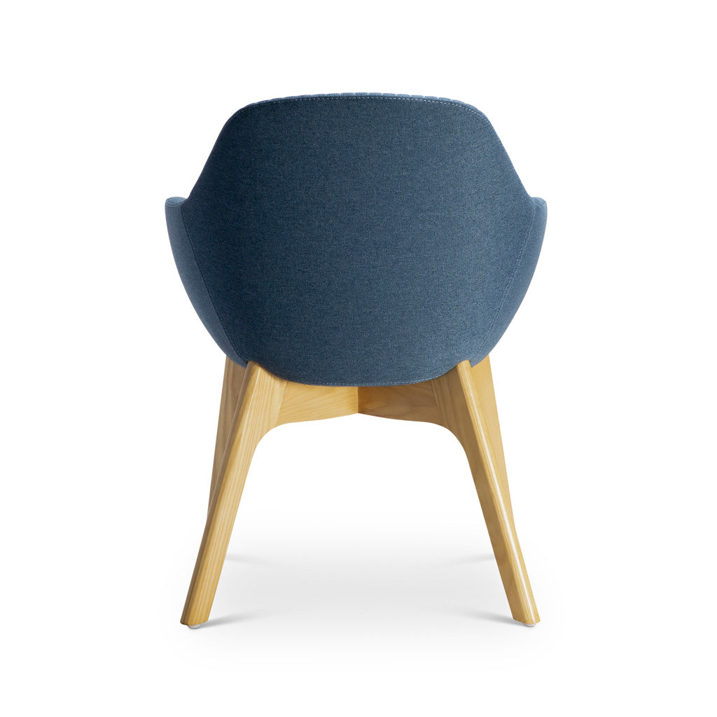 Mobel Ava Chair with Wood Leg Base