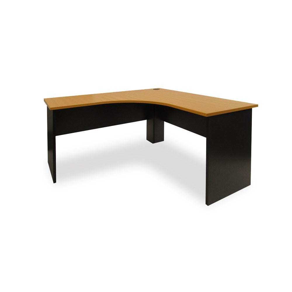 beech and charcoal work station