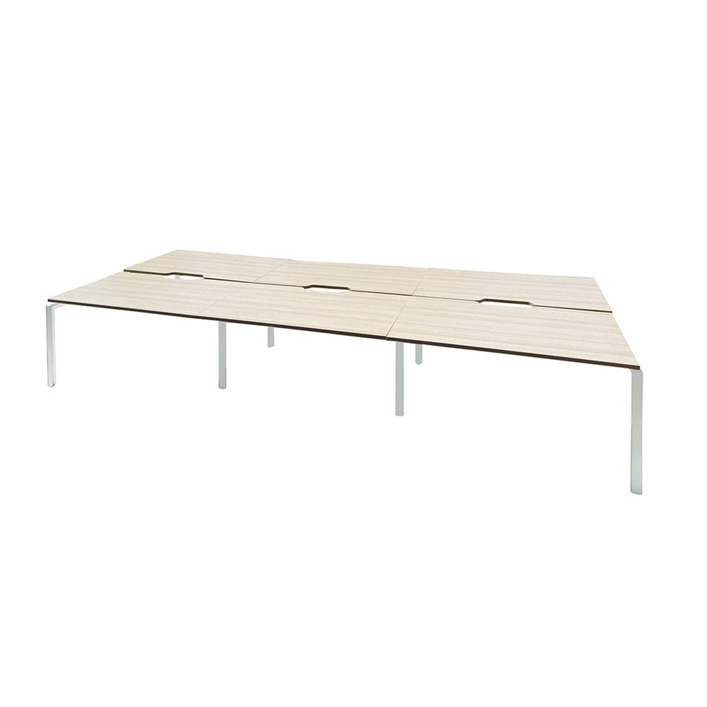 Mobel Novah 6-User Double-Sided Shared Desk